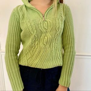 Light lime green knit sweater